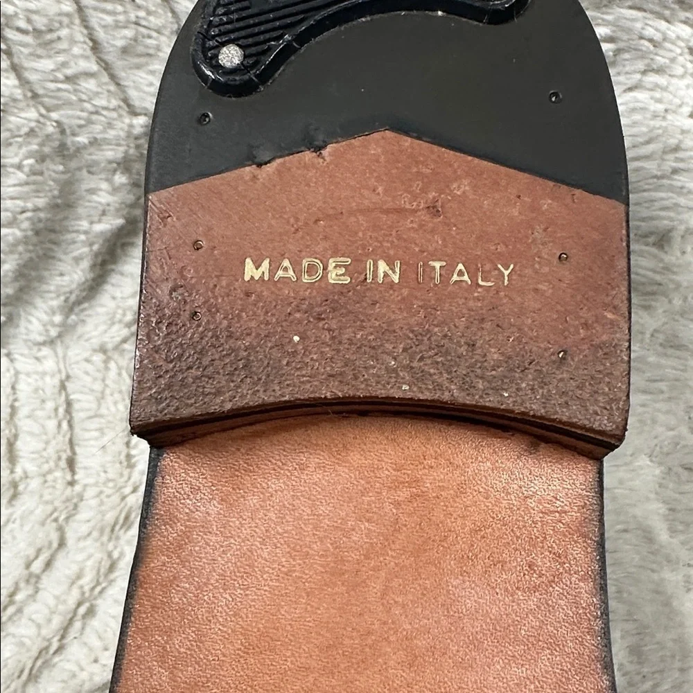 Bally Moresco Brown Leather Tassel Fringe Loafer Shoes Size 10 D, Made in Italy